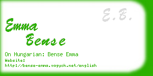 emma bense business card